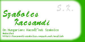 szabolcs kacsandi business card